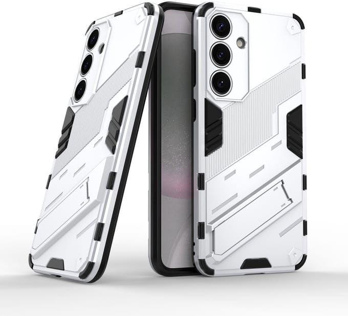 Solidenz StandGuard Xtreme geschikt voor Samsung Galaxy S25 Plus hoesje - Wit
