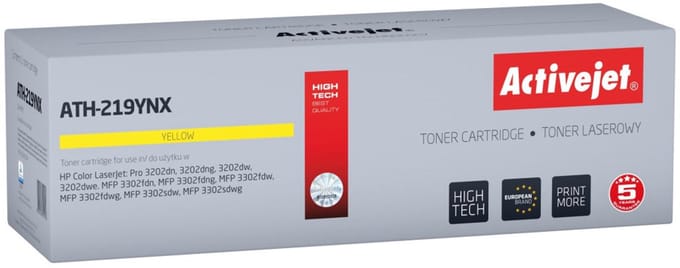 Activejet Color LaserJet Pro Serie - Toner Geel - 2500 Pagina's - ISO 9001 Certificaat