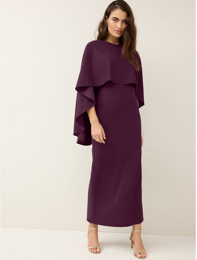 Next - Dames - Lange jurk met cape - Rood
