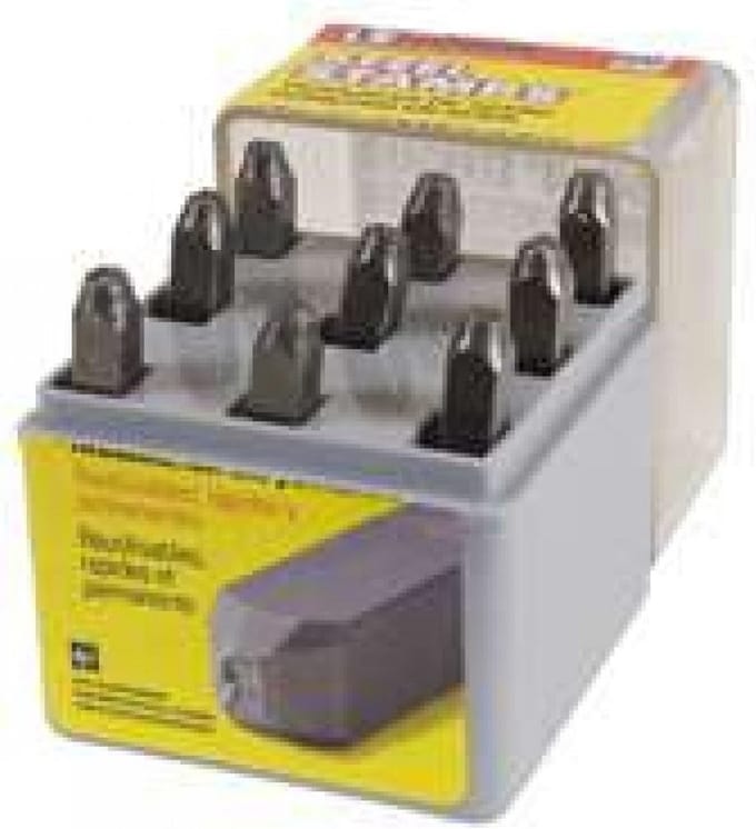 Staal Stempel Set Cijfers 9 Delig 1/8 Inch Handmatig Slagset