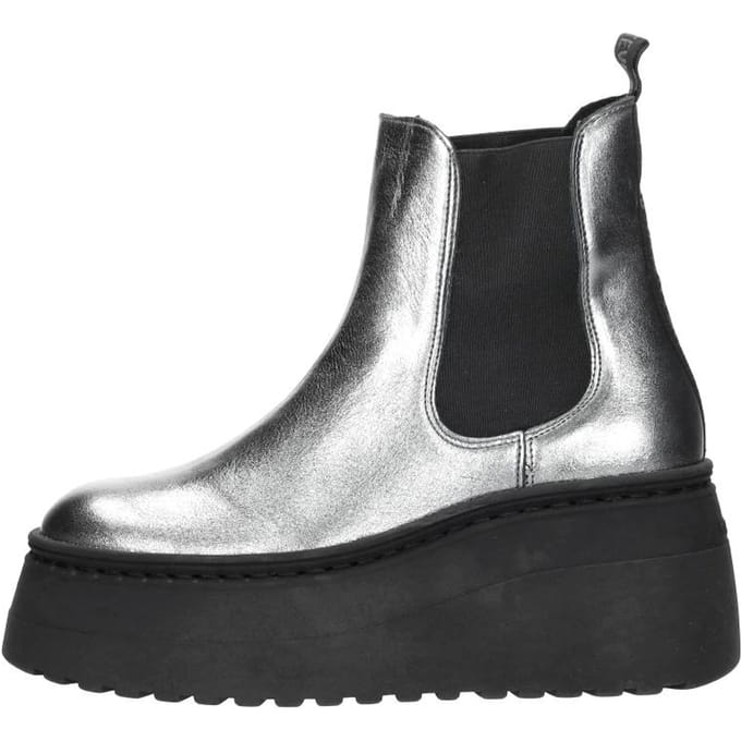 Steve Madden Pegasus Enkellaarsjes Plat - zilver - Maat 41