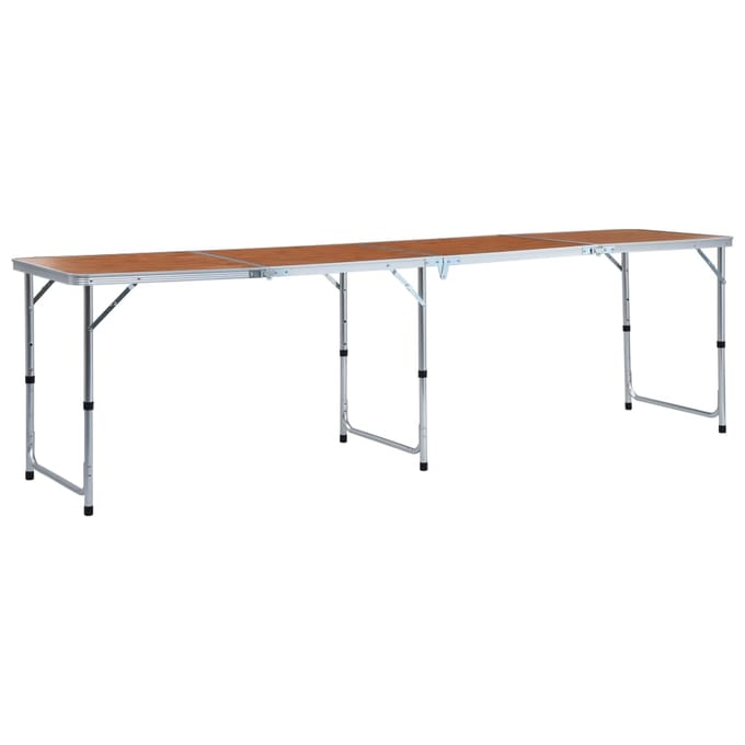 vidaXL - Campingtafel - inklapbaar - 240x60 - cm - aluminium