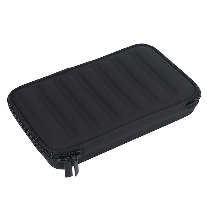 PU Leer Zwart Mondharmonica Rits Draagtas Opbergtas voor 7 Mondharmonica's black