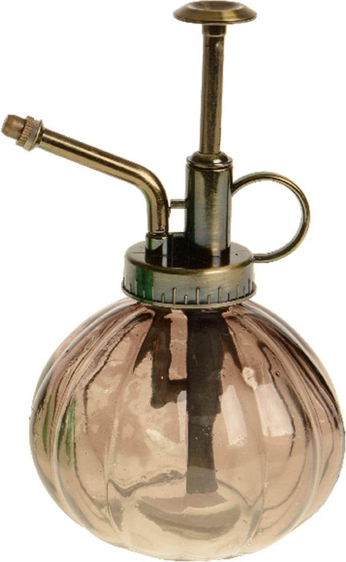 Decoris Plantenspuit/vernevelaar van glas - 200 ml - bruin - 9 x 10 x 15 cm