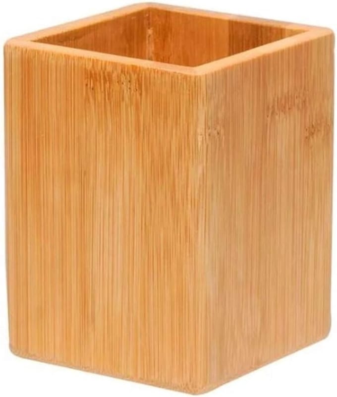 Houten Bamboe Pennenhouder voor Bureau, Perfect voor School en Kantoor, Stijlvol en Functioneel Accessoire