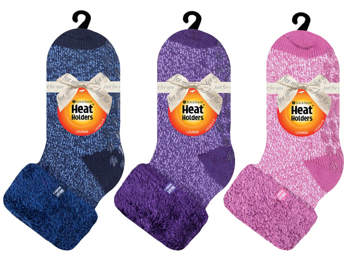 Heat Holders - Set van 3 gevoerde antislipsokken voor dames - Pack 4