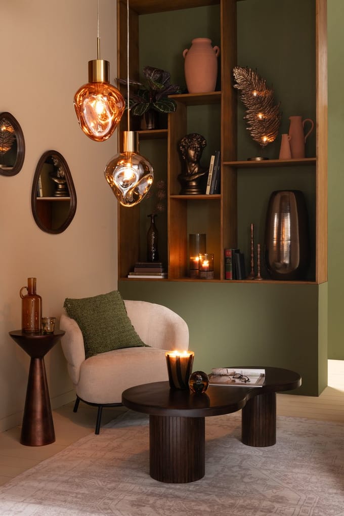 J-Line vaas - porselein - zwart - large - 55 cm hoog