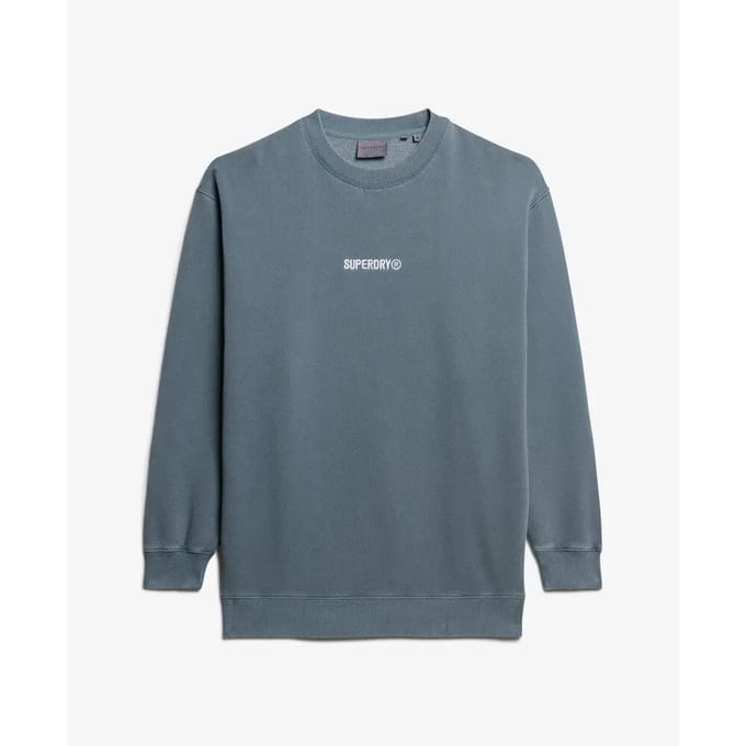 Oversized sweatshirt met print en micro-logo voor dames Superdry