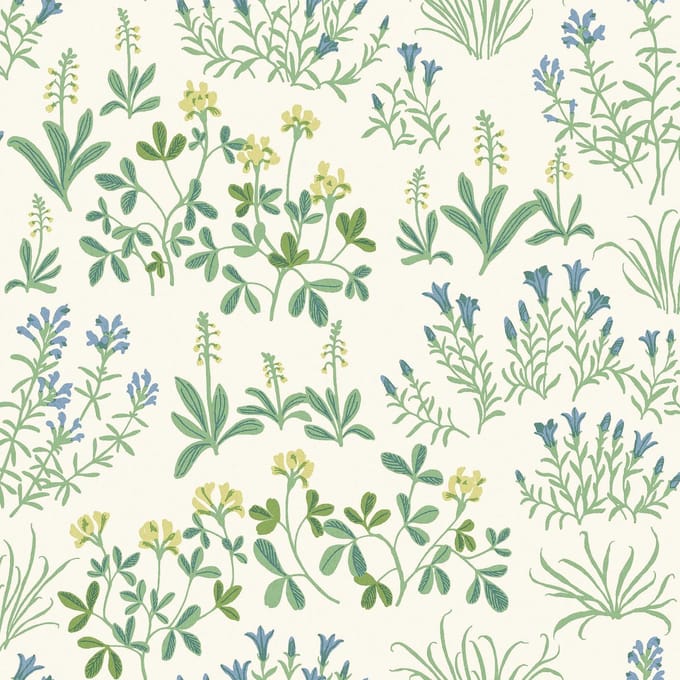 Boråstapeter Vliesbehang 5803 - Nordic Folks - Botanisch Wit - 53cm x 10.05m