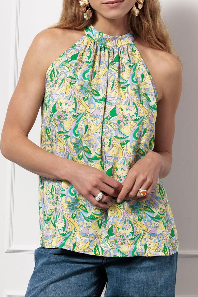 Studio Anneloes Sara Top Multi Color Maat: M | Blouses Outlet | Dames | Groen