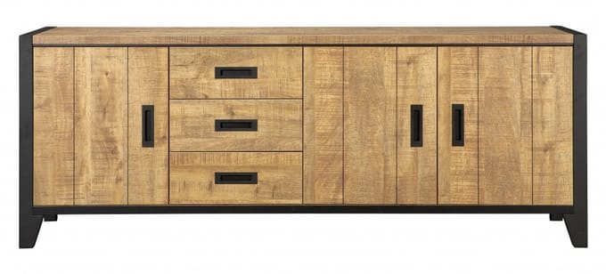 Dressoir Tilburg - MDF - Bruin - 212x80x45 cm (BxHxD)
