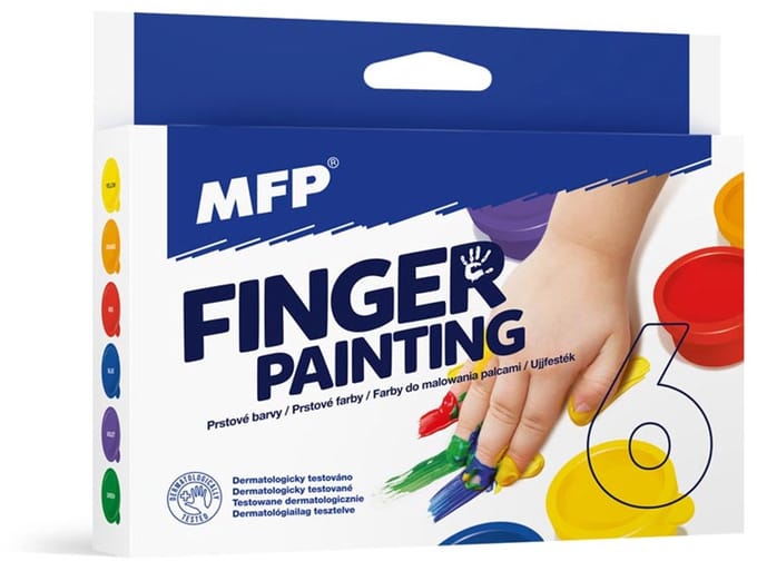 Vingerverf 6 stuks kleuren 30 ml - UNI