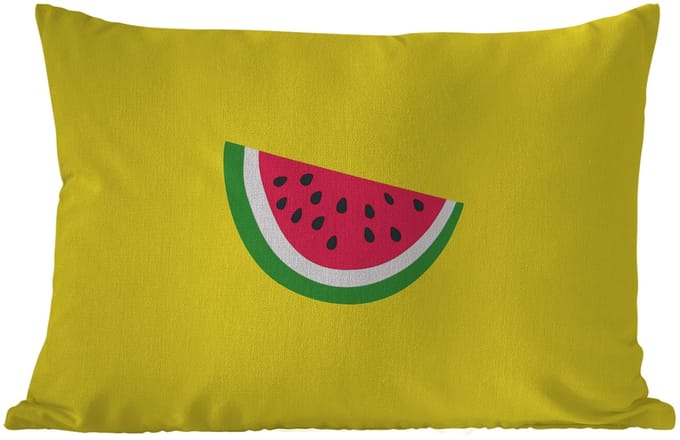 Buitenkussens - Tuin - Fruit - Watermeloen - Geel - 50x30 cm