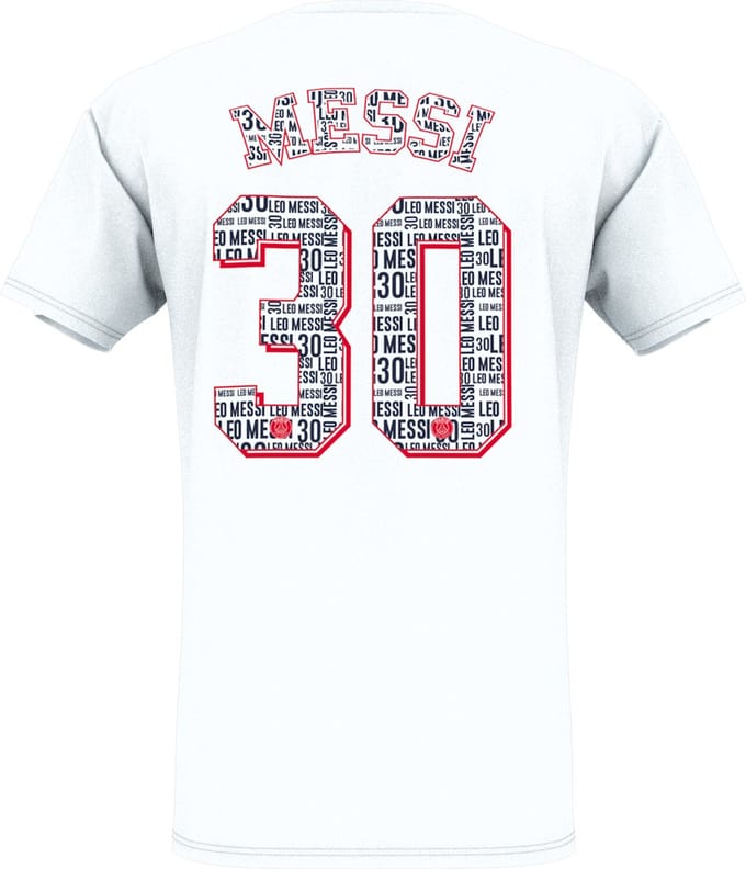 PSG Messi 'Eiffel' t-shirt Wit - Adults