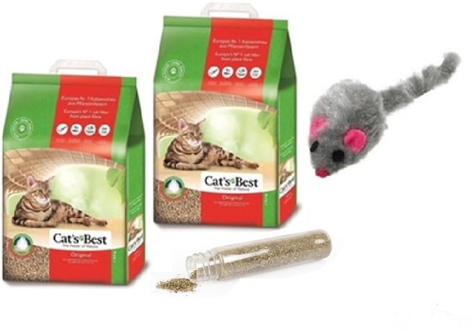 Cat's Best Original - Kattenbakvulling - 2 x 20 l incl muis en catnip