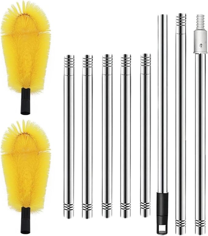 Dakgoot Borstel - Goot Reiniger - Efficiënt Onderhoud - Ergonomisch Handvat - 448 cm - Meerkleurig