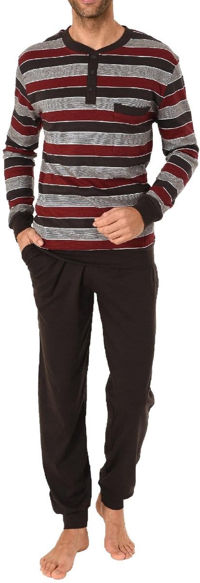 Normann heren pyjama katoen 22310196655 - Grijs - M/50