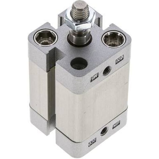ISO 21287 Compacte Dubbelwerkende Cilinder 20-20mm - Magnetisch - Mannelijke Stang