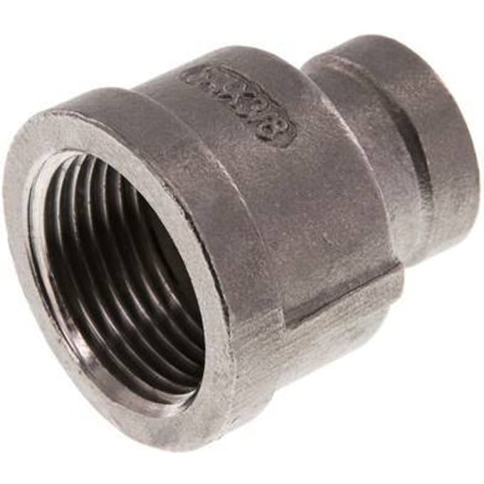 Rp 3/4'' x Rp 3/8'' RVS Ronde Sok 16 Bar