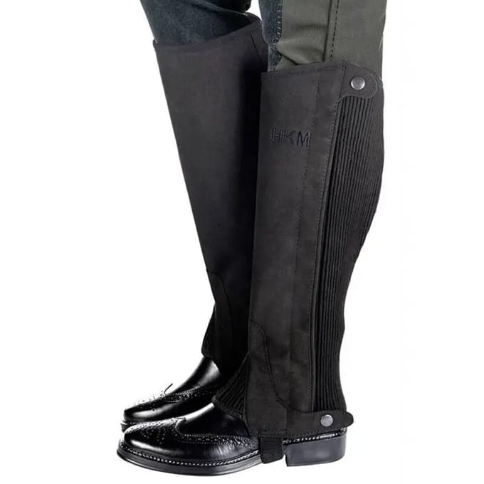 Mini-chaps van suède leer HKM