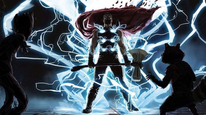 Fotobehang - Thor God of Thunder 500x280cm - Vliesbehang