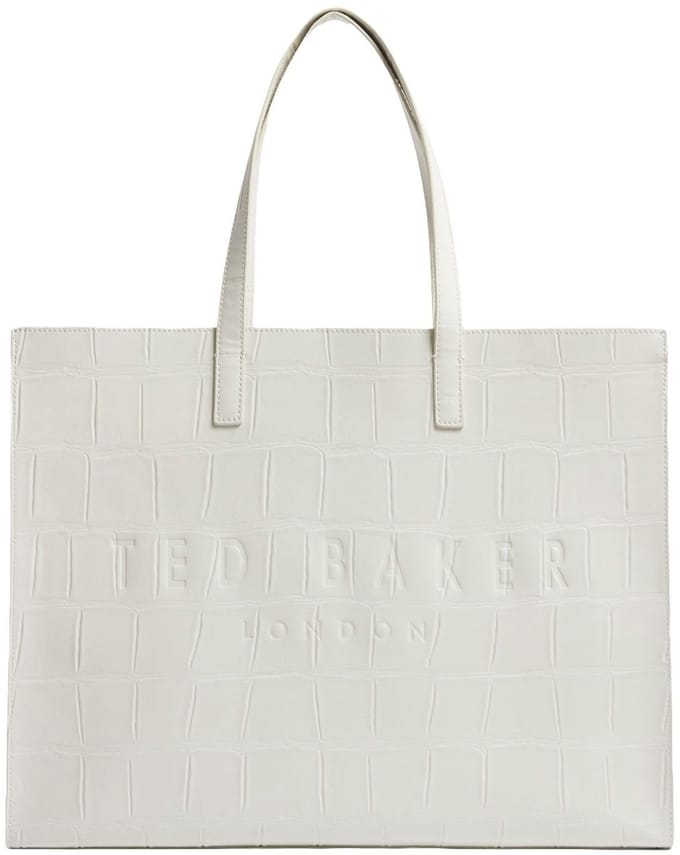 Ted Baker schoudertas Croccel Croc Effect Icon Bag Ivory crème