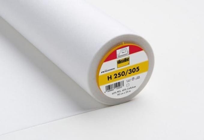 Vlieseline H250 Zwart Tussenvoering Plakbaar – 90 cm Breed – Versteviging voor Kleding en Naaiprojecten