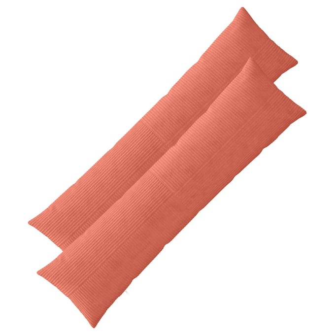 vidaXL - Kussensloop - 2 - pcs - ALMELO - Rood - Oranje - 40 - x - 145 - cm - corduroy
