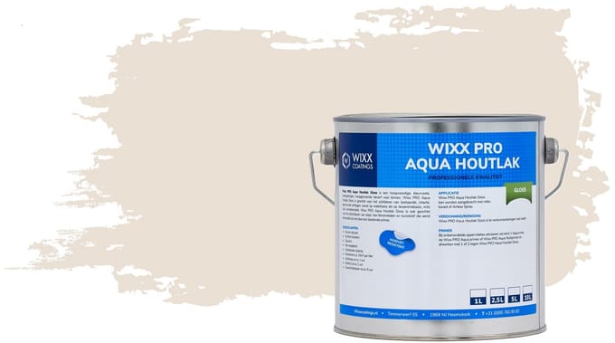 Wixx PRO Aqua Houtlak Gloss - 20L - RAL 9001 | Crèmewit