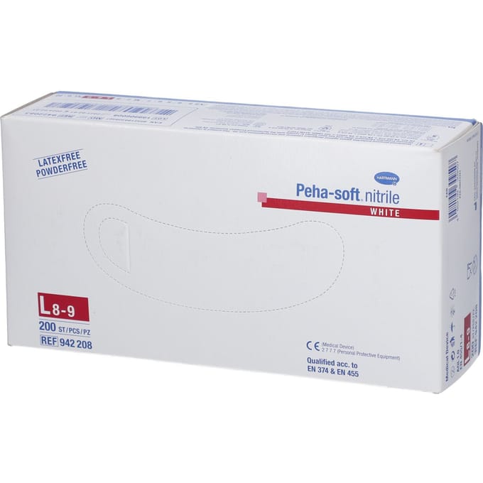 Wegwerphandschoenen - Wit | 200 st | Large | Peha Soft Nitrile