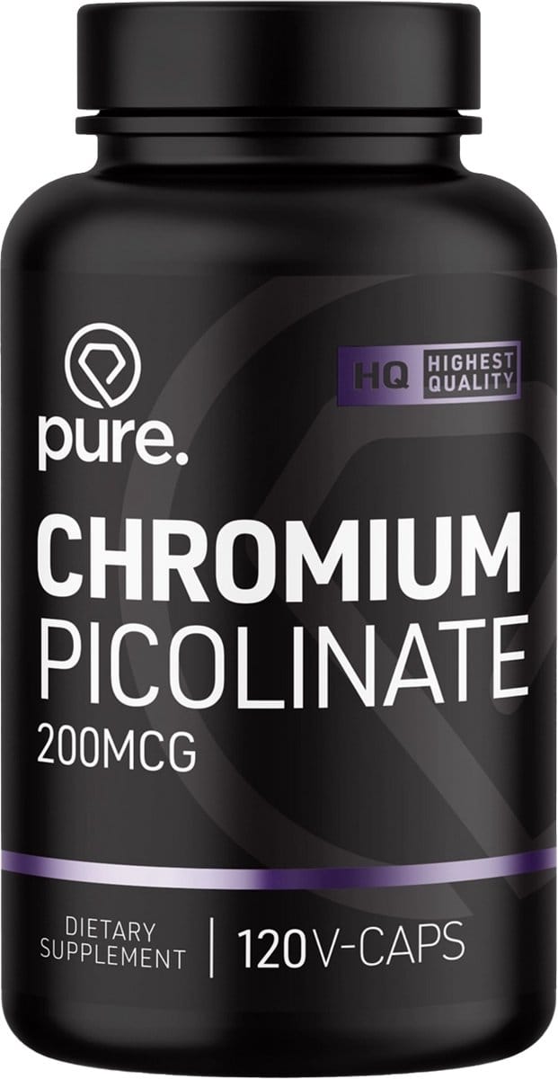 Pure. - Chromium Picolinate - 200mcg chroom –120 vegan capsules - mineraal tabletten