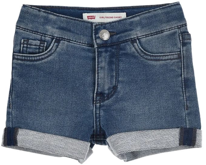 Levi´s ® Kids Roll Up Denim Korte Broek Blauw 6 Months Meisje