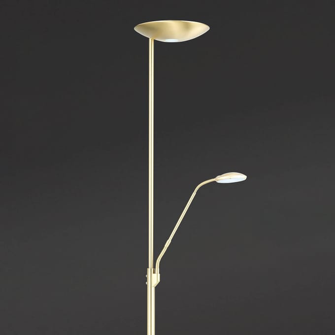 ORION Cobra LED uplighter met messing leeslamp
