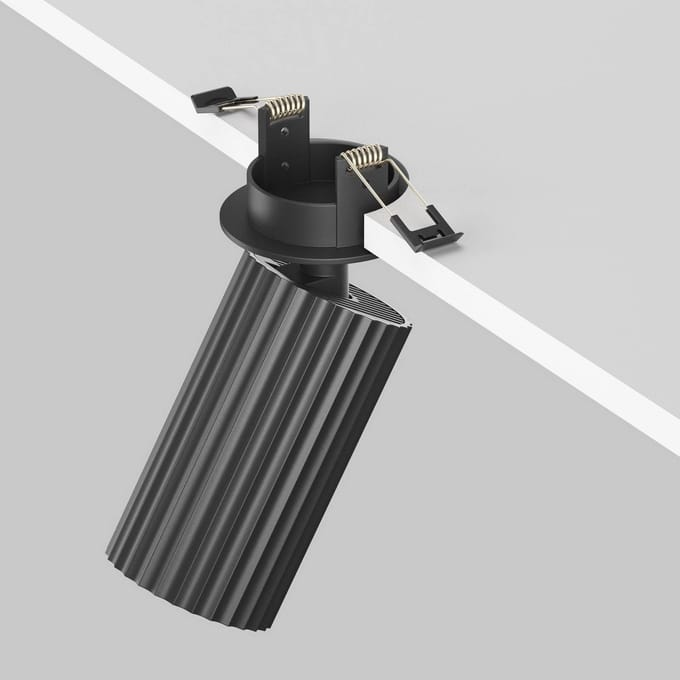 Maytoni Calipso inbouwlamp, zwart, draaibaar, GU10