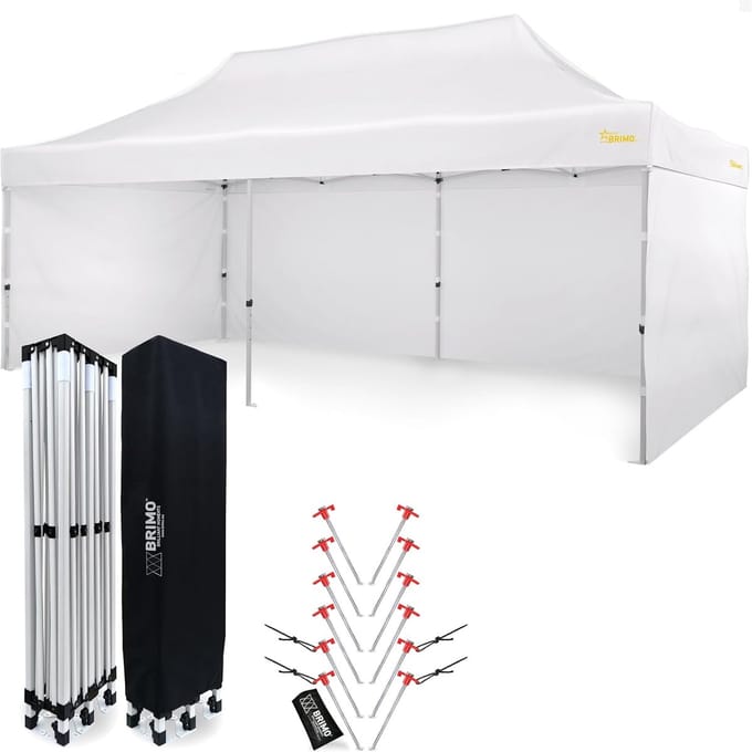 Waterdichte partytent 3x6 m met opvouwbaar ontwerp en sterke stabiliteit