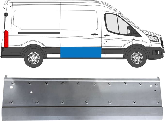 Interne reparatie achterste deuren voor Ford Transit 2014- / Rechts