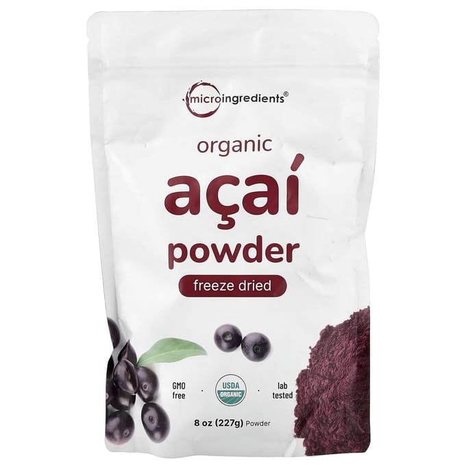 Micro Ingredients, Biologisch Acai Poeder, Gevriesdroogd, 8 oz (227 gr)