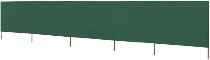 Windscherm Tuin - Strand Windscherm - Buiten Zitten - 5 Panelen - 600x120cm - Groen