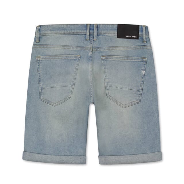 Pure Path Jeans Short The Miles Slim Fit Denim Blue Green  31