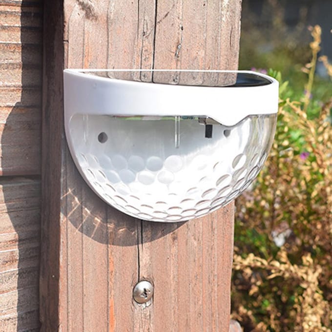 Lampe solaire de clôture à 6led, 2 pièces, Semi-circulaire, pour Table, marche, jardin, applique murale noir
