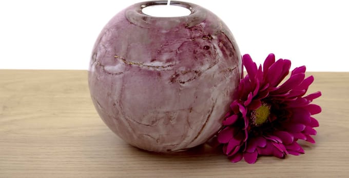 Loranto - Urn Waxinenlichthouder Paars Lilac - Theelichthouder - Mini Urn