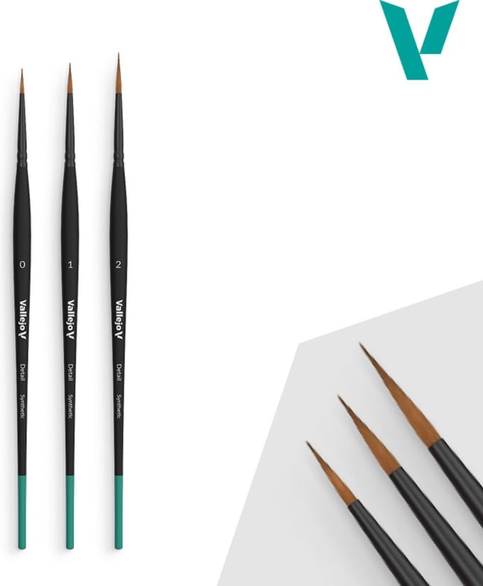Vallejo Hobbypenseel - B02991 Designer Set - Penselen - Size 0 - 1 - 2 Penseel