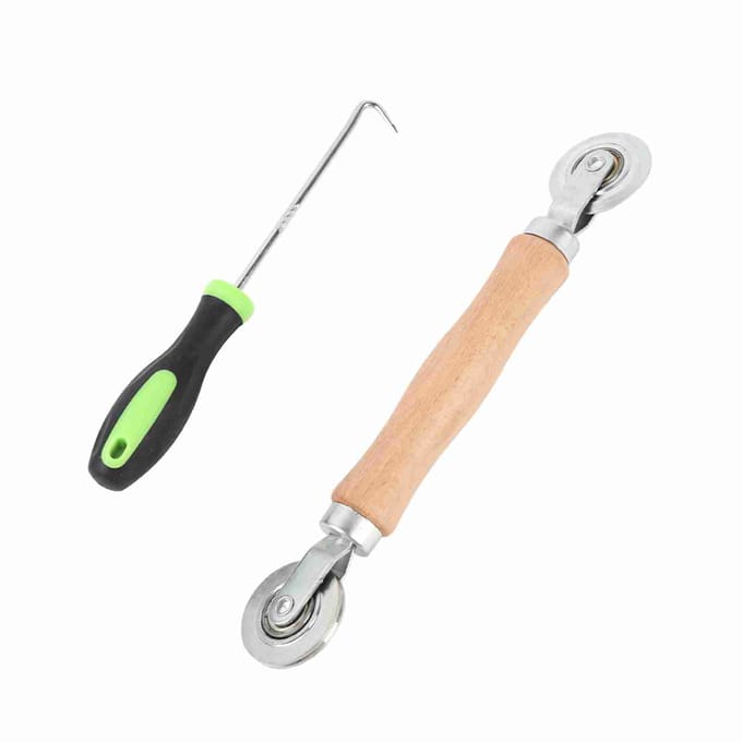 3mm Schermrollergereedschap Schermraam Splineroller Dubbelkoppige Rollers beige