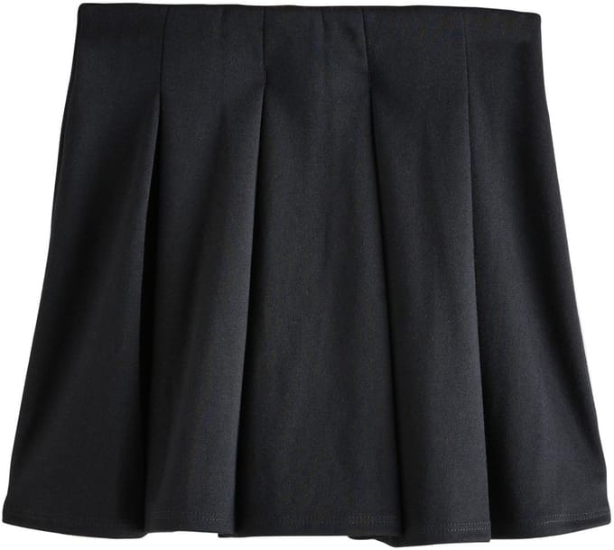 Next - Meisjes - Jersey plooirok met stretch en elastische tailleband - Zwart