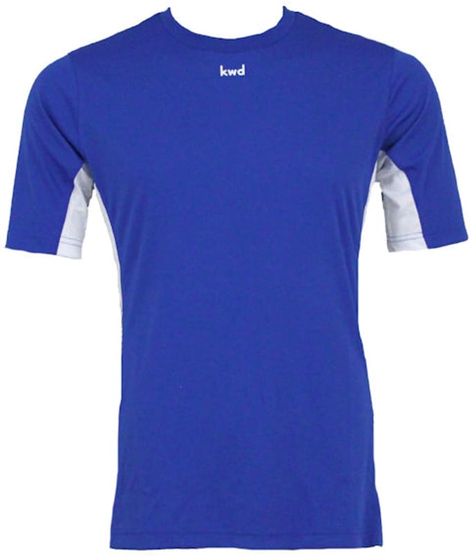 KWD Sportshirt Solar km, mt 140/152, blauw/wit