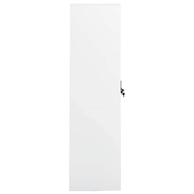 vidaXL - Kledingkast - 80x50x180 - cm - staal - wit