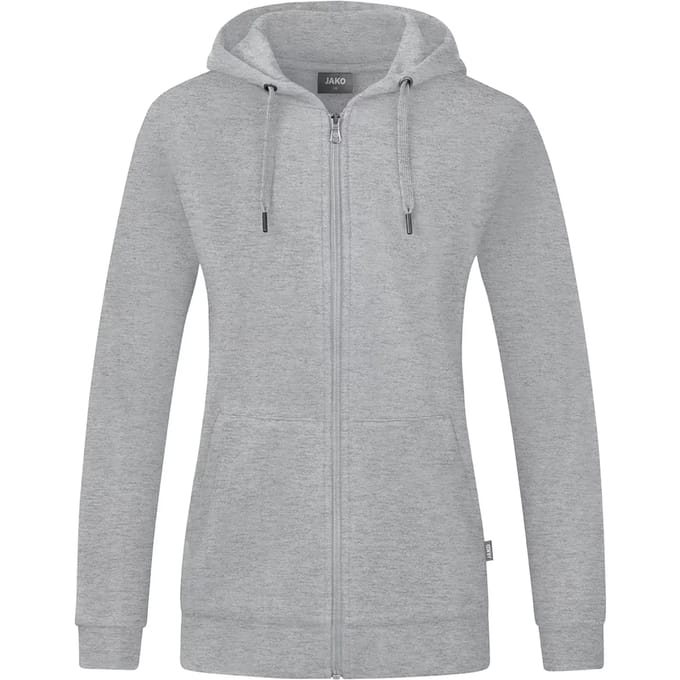 Jako Organic Jas Met Kap Dames - Lichtgrijs Gemeleerd | Maat: 46