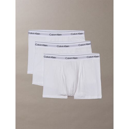 Calvin Klein Relaxte pasvorm trunk, 3-pack, 100, wit, heren, 2XL