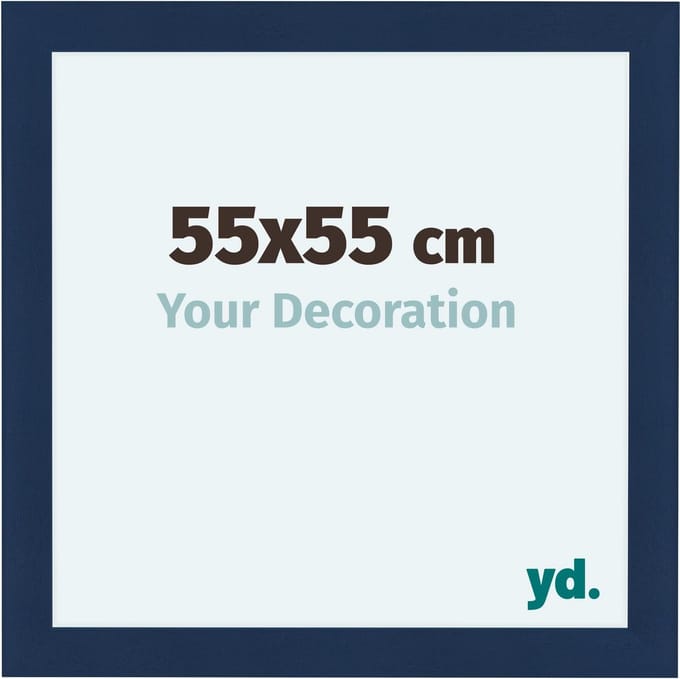 Your Decoration - Fotolijst 55x55 cm - MDF - Donkerblauw Geveegd - Como