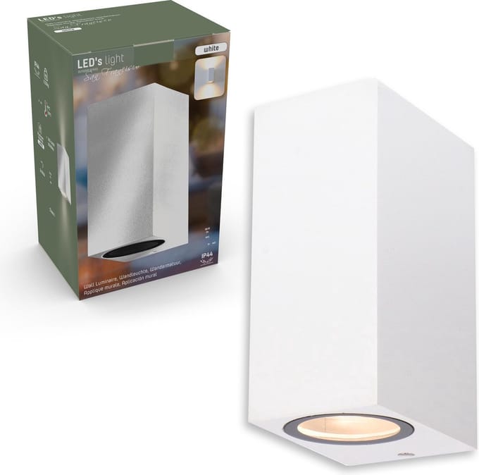 LED's Light LED Muurlamp dubbel - San Francisco spot voor buiten - IP54 - Wit